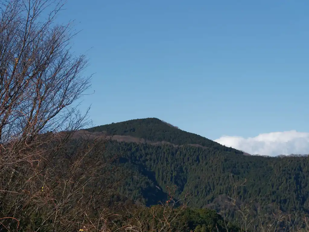 この山は何かな。横瀬丸山にしては近いような気もする 。飯盛山かな。