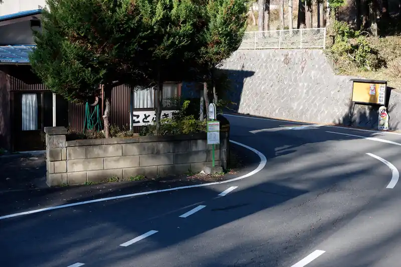 私が降りたのは安達野バス停。
この手前の新田下バス停で二人の登山者が降り、安達野バス停で降りたのは私だけ。