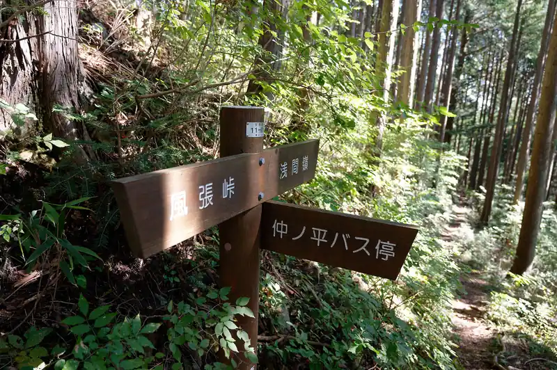 ここで仲の平バス停に降りる分岐が出現。