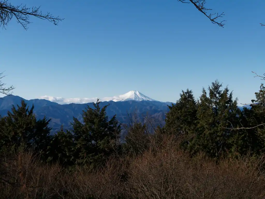 明王峠からも富士山が見える。良い山だな～