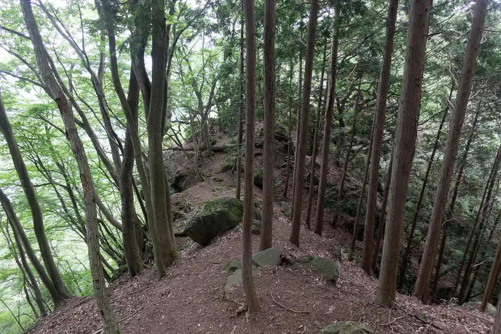 今度は富士浅間神社の祠がある岩場。間違って落ちようもんならたぶん死にます。特に左側の崖。