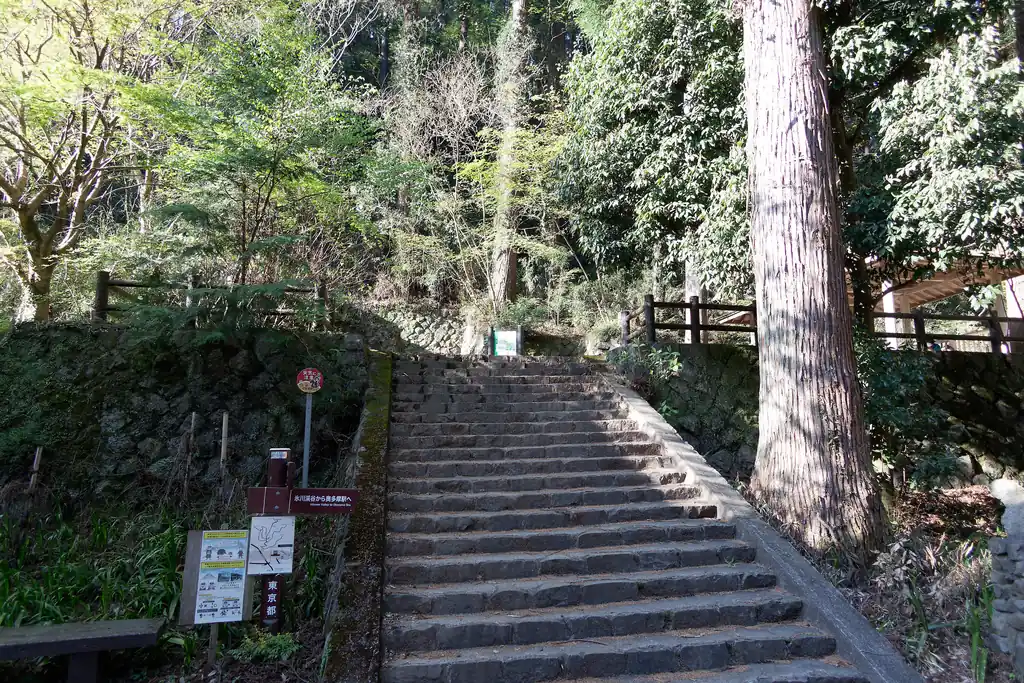 登りはじめは奥多摩駅。奥多摩駅から少し歩くと愛宕山登山口につきます。

奥多摩駅から鋸山に登るには、まず愛宕山に登るのです。

ちなみに、奥多摩の山はほとんど歩いたことがなく、今までの奥多摩歴は恐らく武蔵五日市駅から日出山と、棒の折山から高水山くらいなもんです。奥多摩駅については、下車したのはこれが初めて。

奥多摩駅に着いた瞬間、一斉にダッシュで改札まで駆け抜ける人々。そんなに山が恋しいのか！？と思っていたのですが、行き先はトイレでした。まあ途中下車でトイレ行くと次の電車は30分後とか、そういう世界でしょうから、気持ちはわかります。尚、私はそれを回避すべく計画より一本早めの電車に乗るようにしております。そうすると途中下車してトイレ行っても到着時間は計画通りとなる…。代わりに睡眠時間が犠牲となります。

特に今回は私にとってハードなコースとなることが予想されたので、朝4時過ぎに起きて7時過ぎくらいには奥多摩に到着しました。