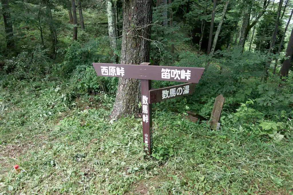 数馬峠に到着。
