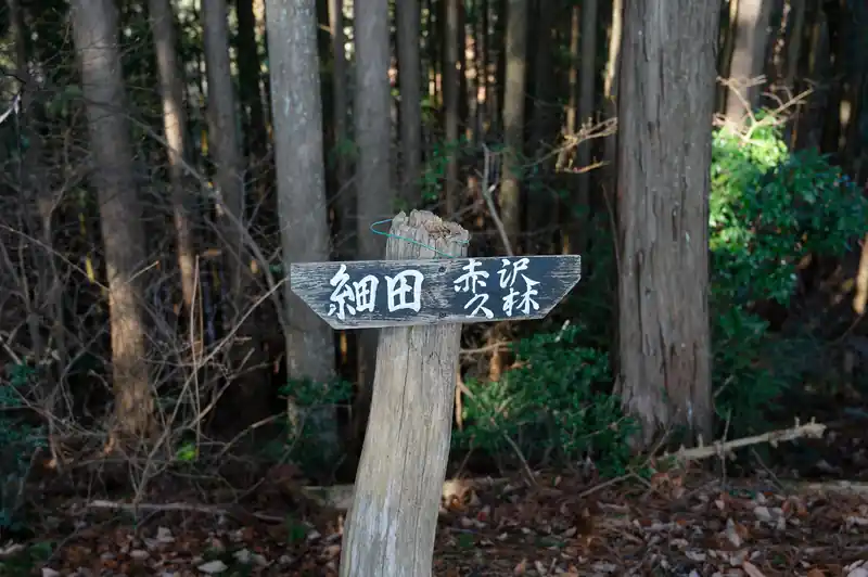 赤沢方面から来ました。細田方面へ歩いていきます。