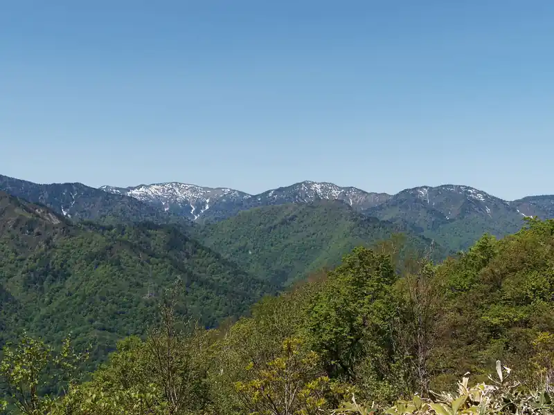 苗場山左のこの山はなんだろうなあ。赤倉山あたりだろうか？
