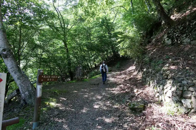先行する登山者はペースがやけに早く、私が登山口すぐの急登に手こずっている間に見えなくなった。

登山口から少し進んだところに展望台があり、そこまでは階段状の道が続く。