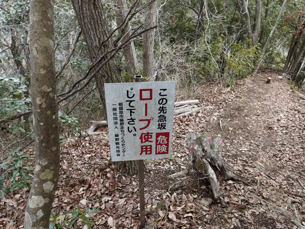 いよいよ出てきた、危険看板。果たしてそれほど危険な坂なのだろうか？