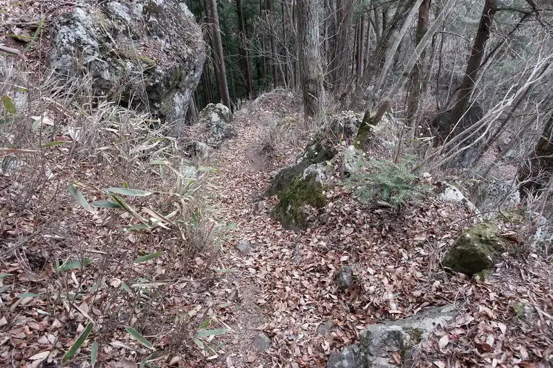 道悪し看板から少し登ってきて…
