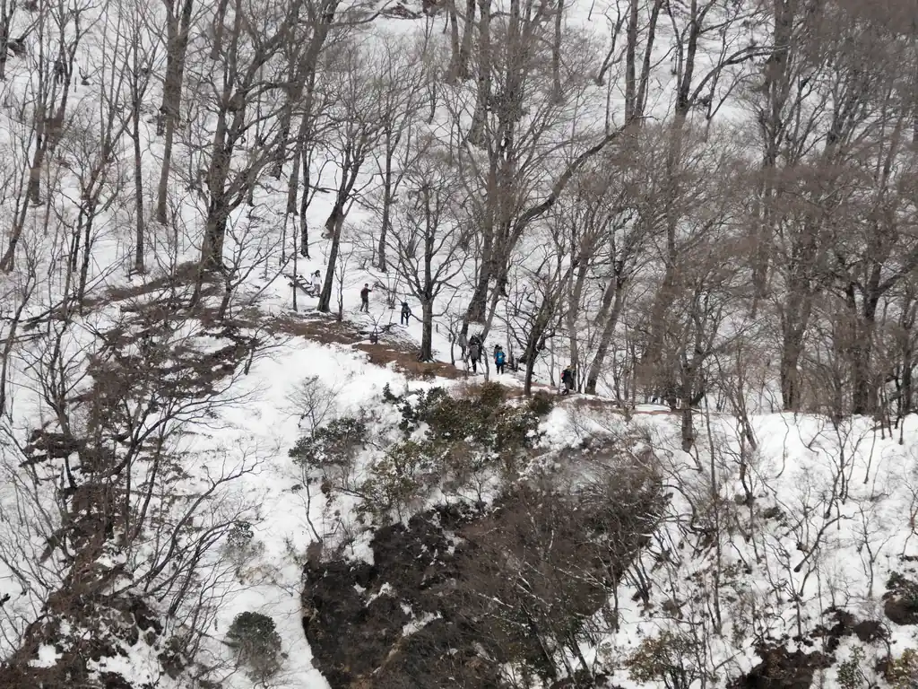 鍋割山方面の縦走路。