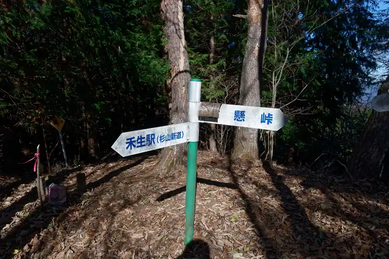 明るい…！と見晴らしの良いところなのかな、と思ったんですが道標があるだけで木に囲まれたなんてことない山頂でした。