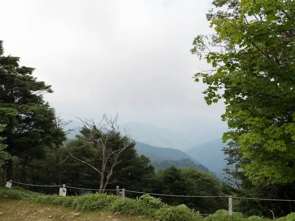 こっちは奥多摩方面。ガスってて山は見えません。残念・・・。