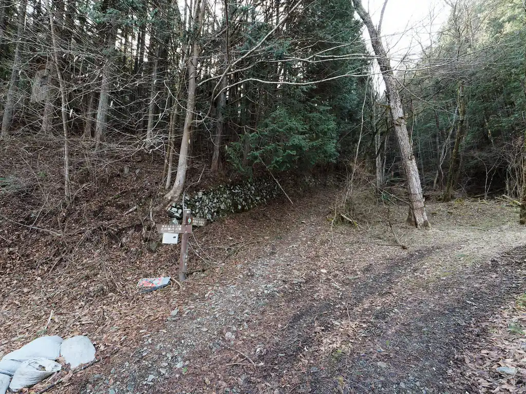 舗装路を歩いて登山口に到着。
去年、三頭山から笹尾根を歩いて、ここで下山してからまだ1年も経っていないのだが、既にこの道がどんなだったか記憶が薄らいでいる。
というか、笹尾根を歩いた記憶も微妙に消えかかっているような…。正直人がいなかったことと、（距離が）長いな～と思ったことしか記憶に残っていない。