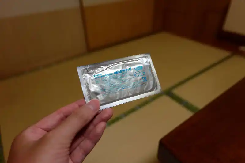 夕食を食べ終え、部屋に戻って荷物を整理したり、布団でダラダラして過ごす。
今回は歯ブラシを持ってこずに、赤ちゃん用の歯磨きシートで代用してみた。2泊3日くらいなら、これで大丈夫かな。