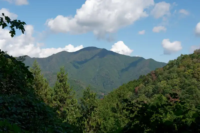 向かいの山は御前山かな？たぶん右に伸びる尾根が湯久保尾根だと思うのだが。