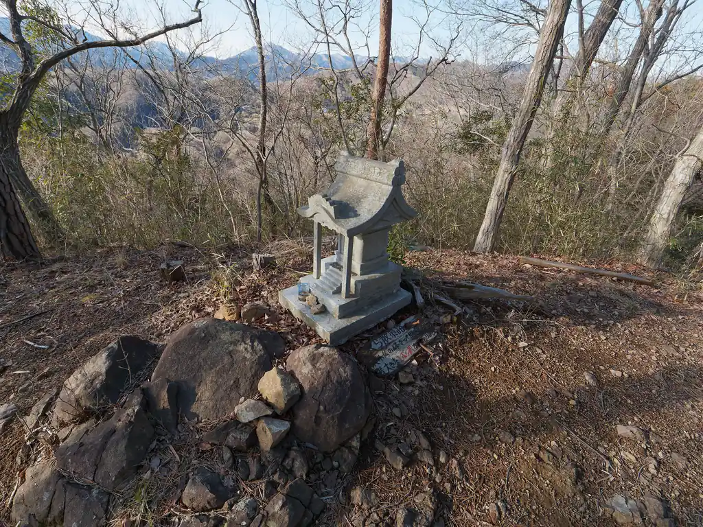 またまた祠。今回歩いた山にはだいたいこの手の祠があった。この周辺の人達の信仰の山だったりするんだろうか？