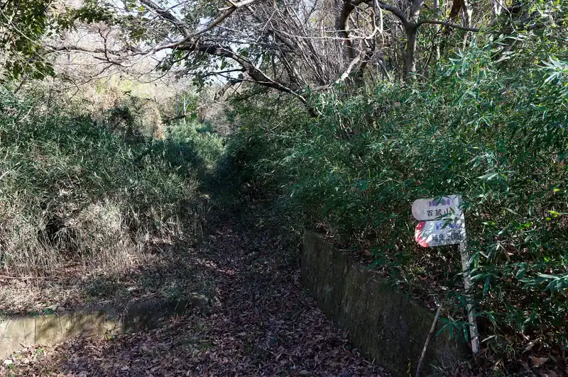 というわけで舗装路の終点に出てきました。
ここに1台軽自動車がとまっていて、どうやら近くにある畑の面倒を見に来ていた人のものと思われます。
