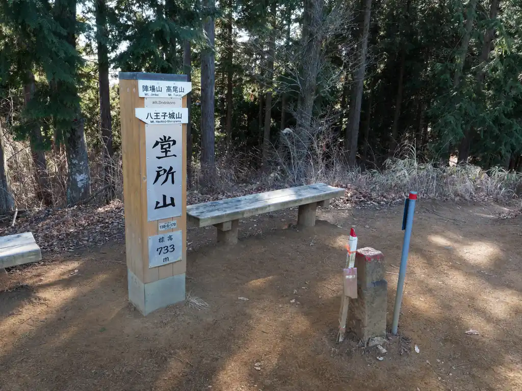 堂所山。ソロ男性ハイカーがカップ麺をすすっていた。