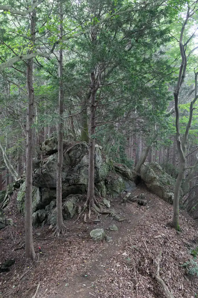 早々に雄岳をあとにして、雌岳に戻ります。これはコル部の写真。