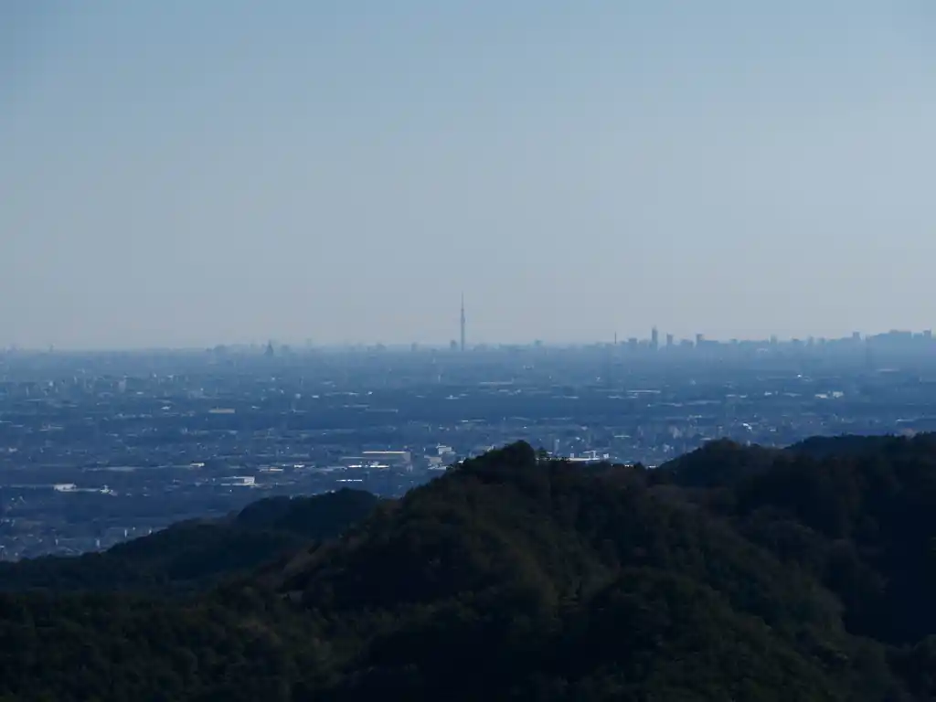 今日は天気が良かったこともあり、しっかりスカイツリーが見えた。
なお、当然ではあるものの、結構離れているのでしっかり見ないと見つけるのは難しいかも。
普通に見えないな～と言って素通りする登山者も少なくない。