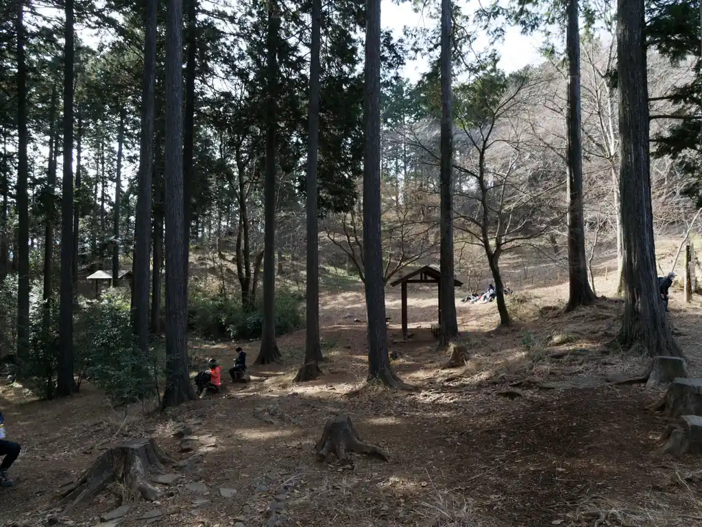 ここらへんはちょっとした平坦地になっていて、休憩している人も多くいました。