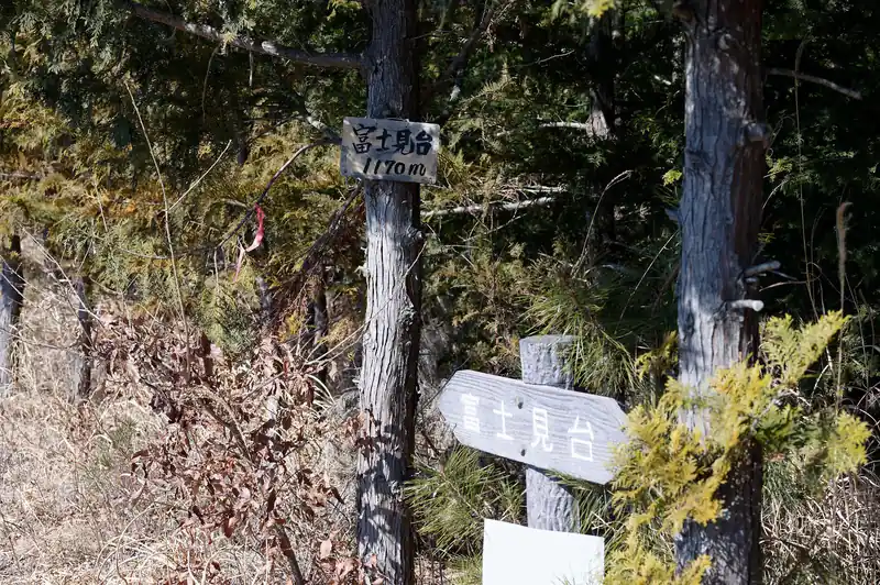 富士見台に到着。といってもピーク感はなく、尾根の通り道という感じ。