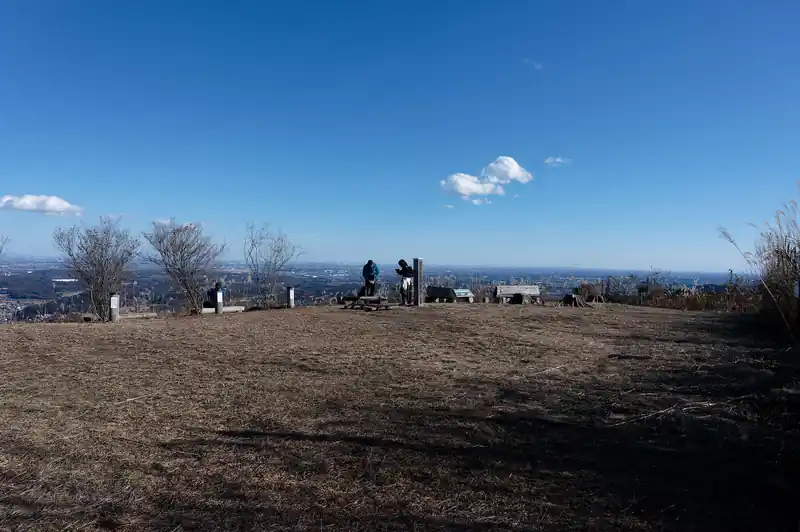 広く平らな山頂。
