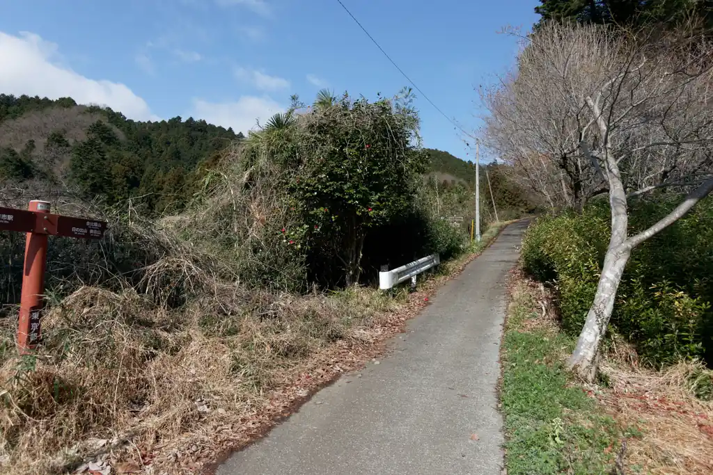 舗装路を進みます。