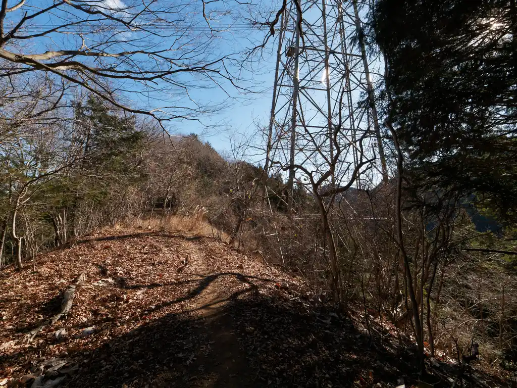 送電鉄塔に出る。
