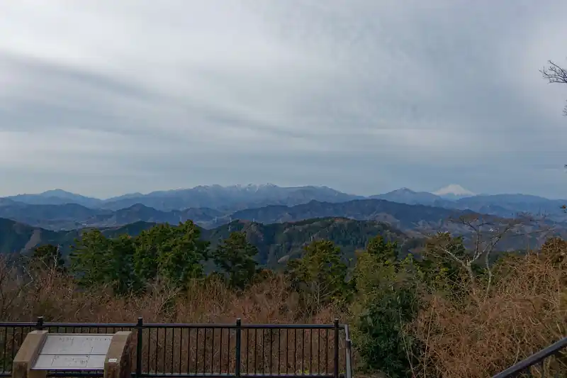 大山と富士山に挟まれて丹沢山塊、と思われる。どれがどれ、とは言えないけど。