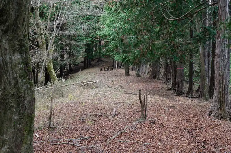 目の前にベンチが見えてきました。珍しいコンクリ製ベンチです。
ここで本日初の登山者とすれ違い。