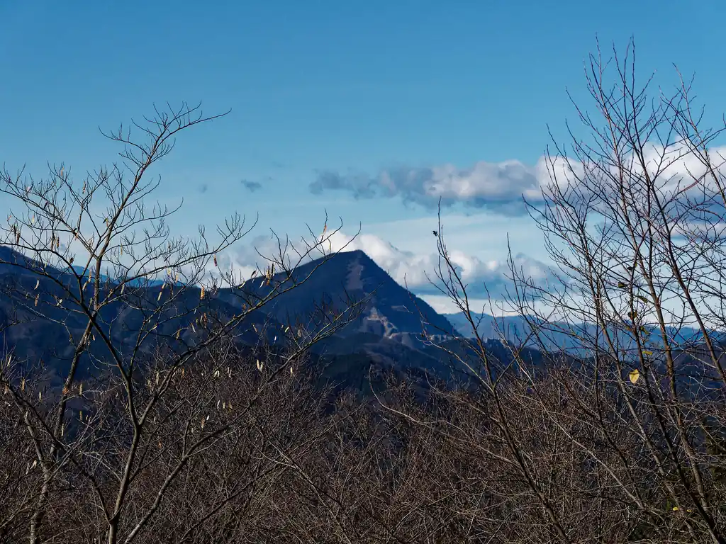 ちら見えする武甲山。