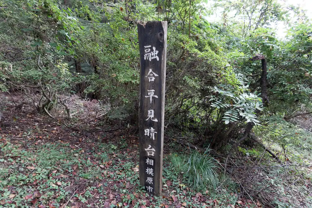 途中、融合平見晴台があったので、どんな景色が見れるかと少し寄り道したが…