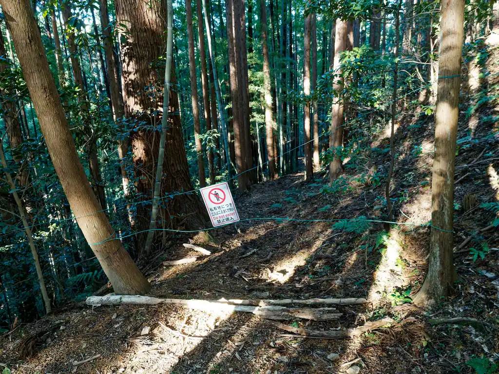 昔はこの立ち入り禁止の看板はなかったのだが、最近追加されたようである。

登山道も私有地だと思われるし、通らせてもらっているので、地権者に迷惑をかけないようにしておきたいところ。